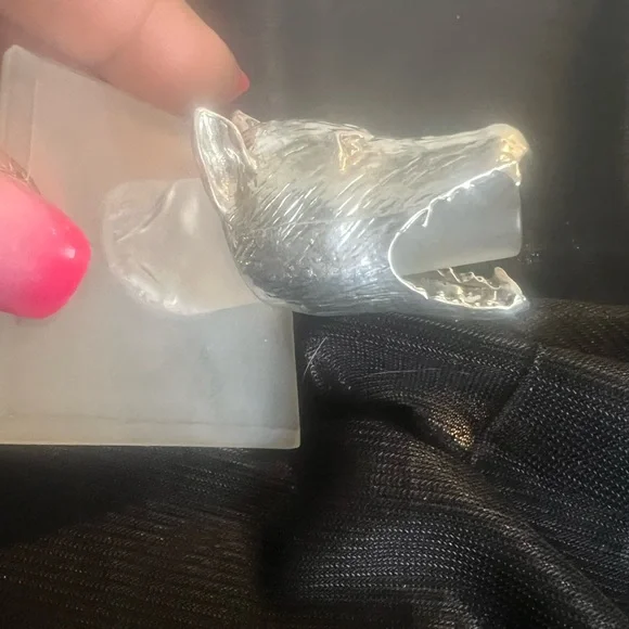 Wolf Bite Ring -Gothic Streetwear Style, Ring 8, silver tone (1) - Picture 1 of 3